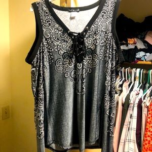 Off the shoulder shirt with slits